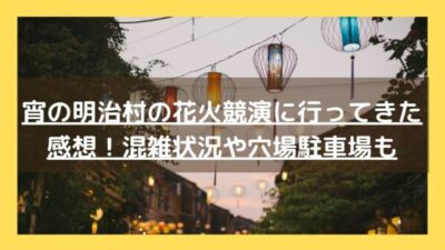 宵の明治村の花火競演に行ってきた感想！混雑状況や穴場駐車場のイメージ画像